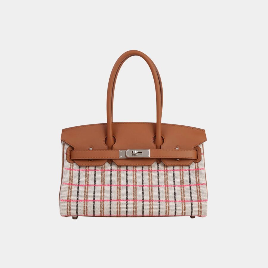 Birkin Shoulder Light 29 Swift-Toile H Canvas Gold PHW | Studio Nafay