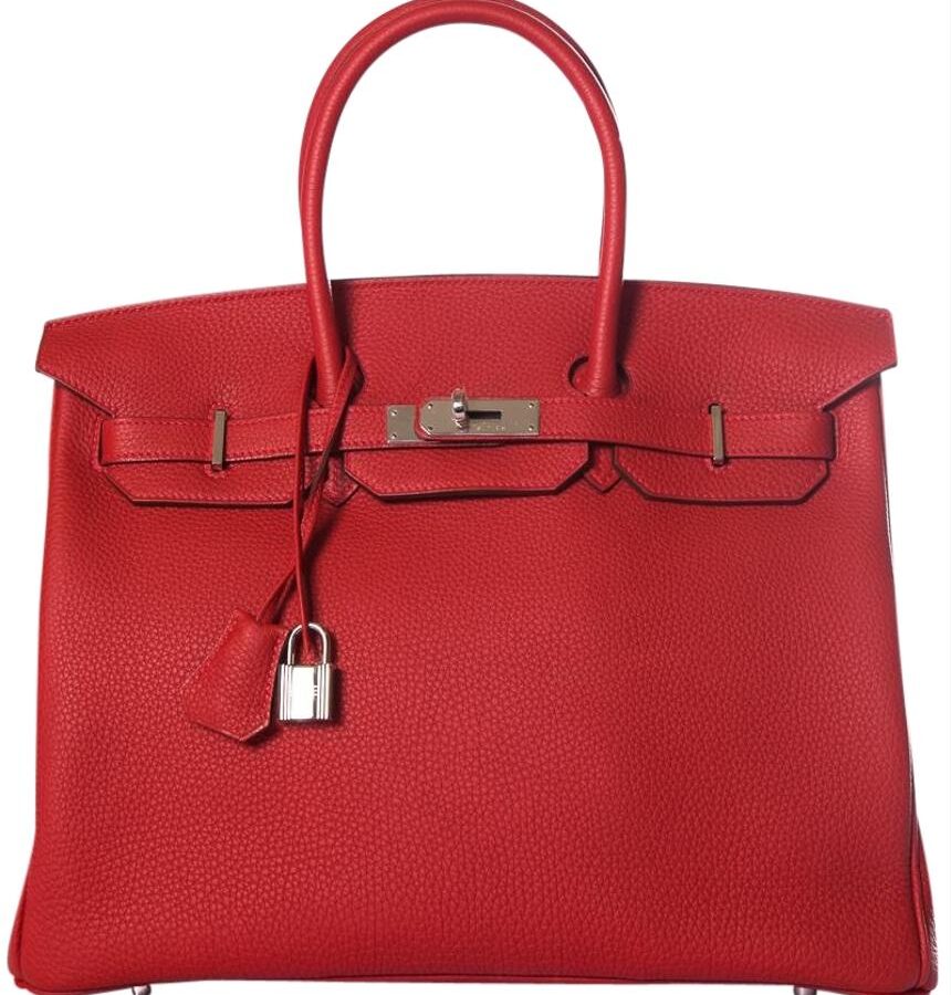 HermesBirkin Togo Geranium Leather Tote | Studio Nafay