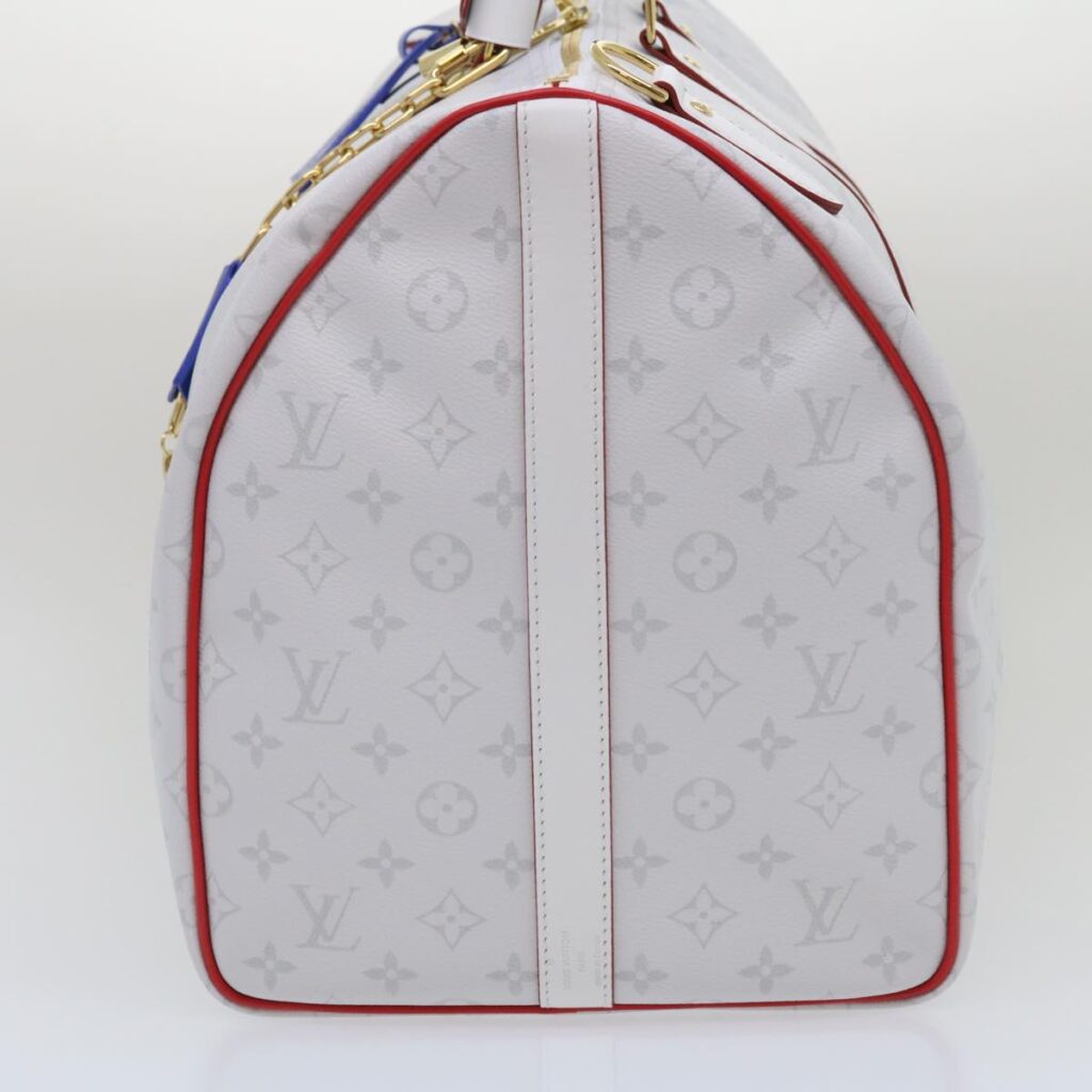 LOUIS VUITTON Monogram Keepall 55 Boston Bag White LVxNBA Auth hs1077A - Product Image 2