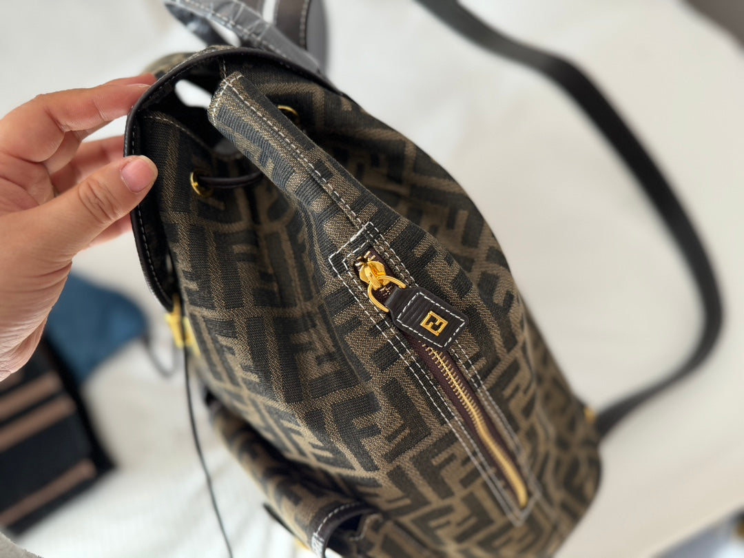 Fendi Canvas Backpack Shoulder Bag