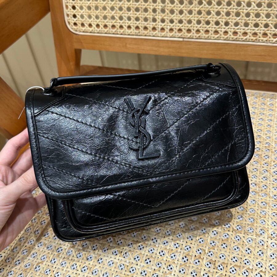 YSL Niki Baby Bag Black Calfskin 338910 | Studio Nafay