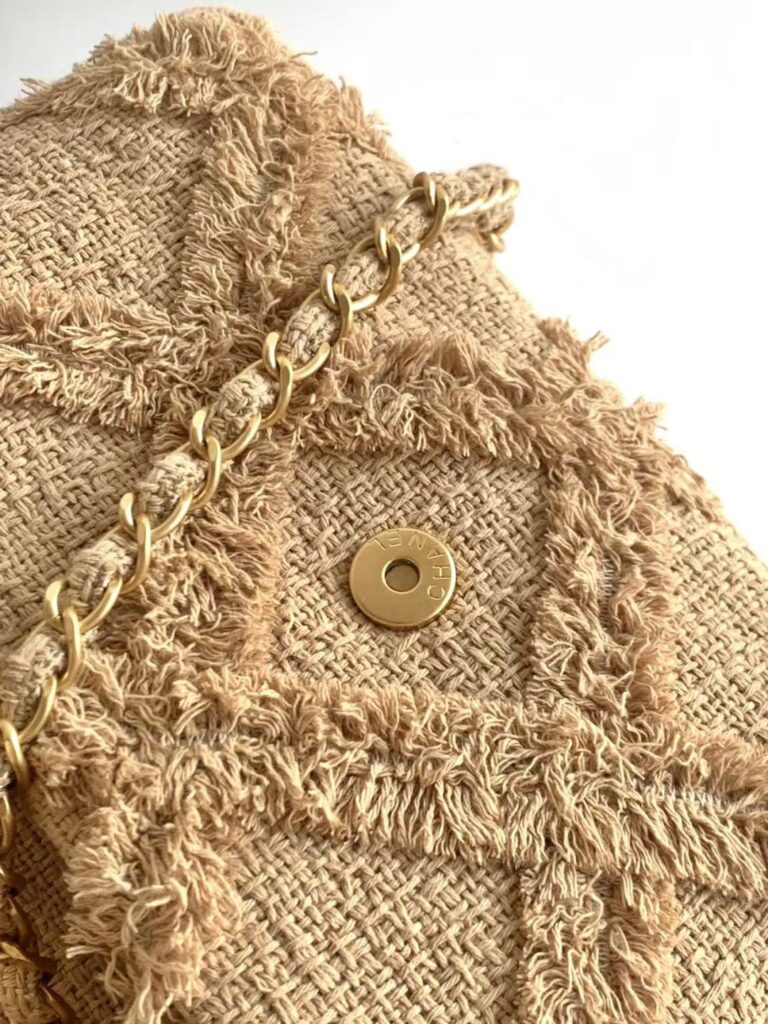 CC Crochet 27cm Beige Tweed Fabric - Product Image 2