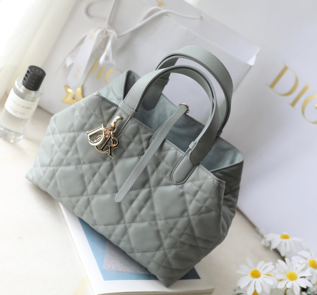 CD Toujours Bag 28.5 Light Blue Calfskin - Product Image 2