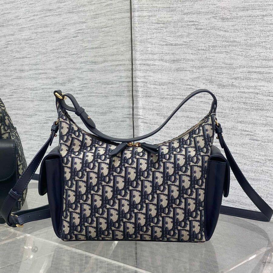 CD Medium Dream Bag 24 Blue Oblique Jacquard and Calfskin | Studio Nafay