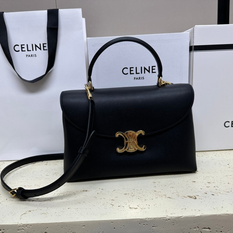 NINO TEEN MEDIUM 25 BAG IN BLACK SOLF CALFSKIN | Studio Nafay