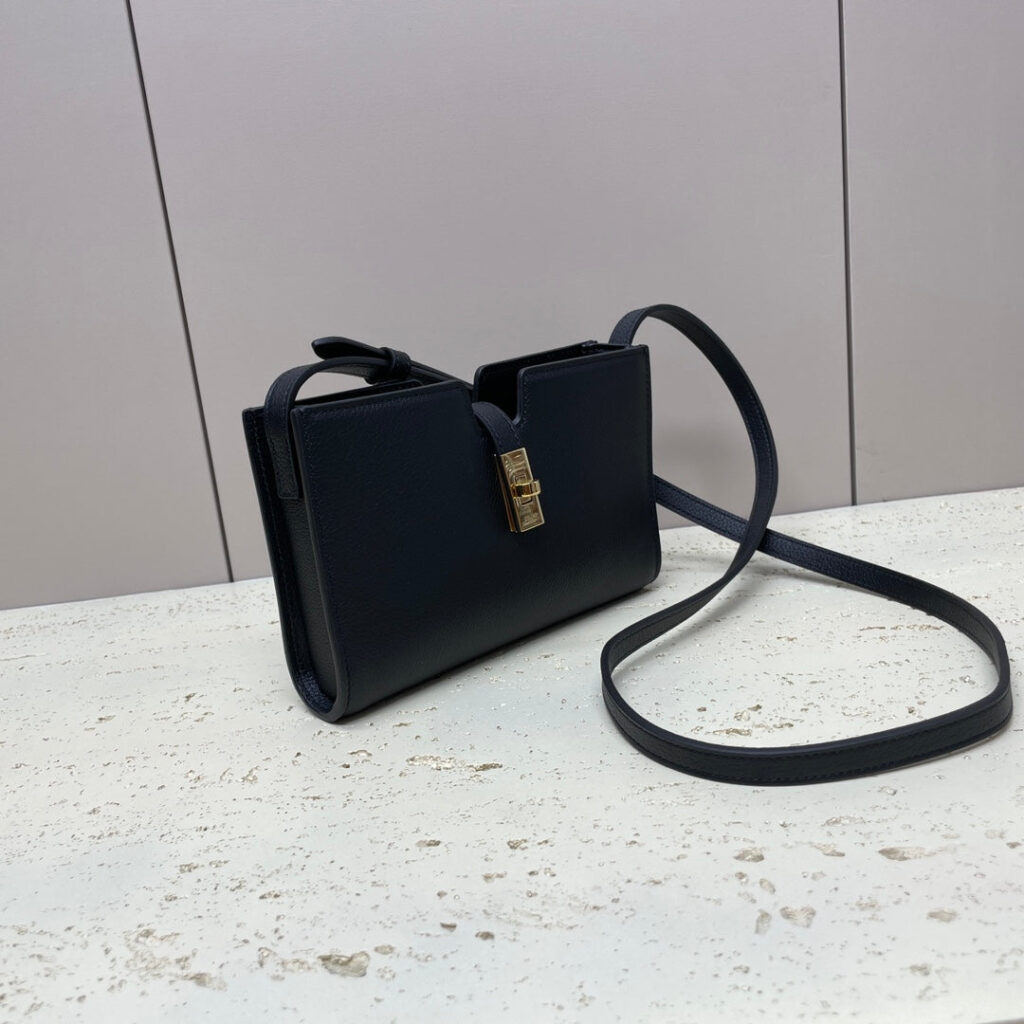 MINI 18 STRAP POCHETTE IN BLACK SUPPLE CALFSKIN - Product Image 2