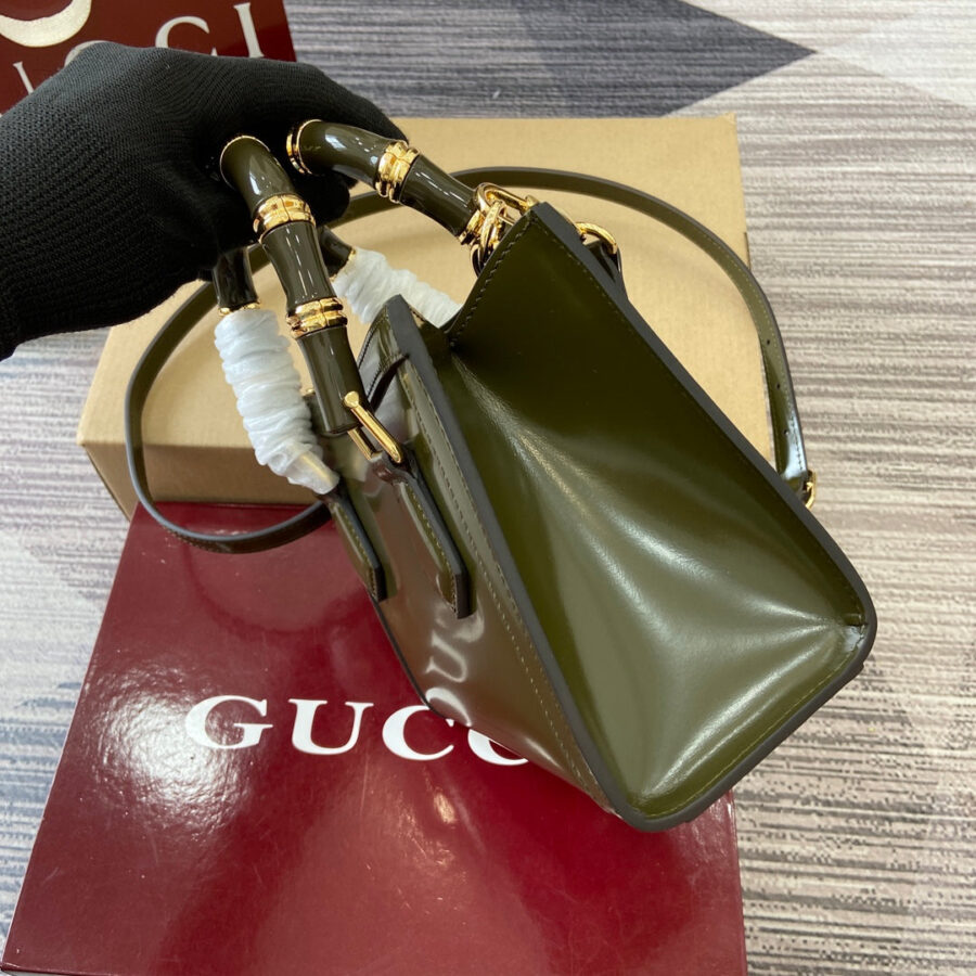Gucci Bamboo Bag Dark Green Leather 339650 | Studio Nafay
