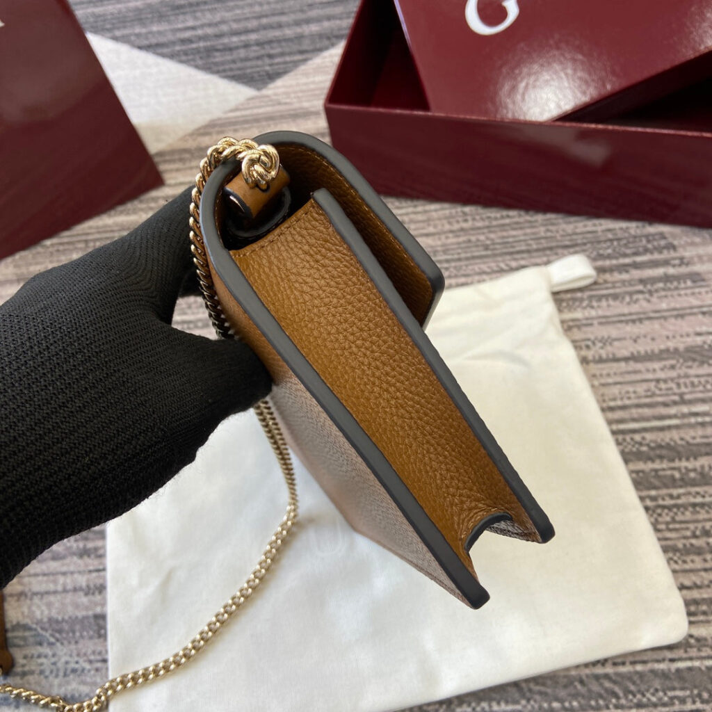 GG Dionysus Chain bag 20cm Brown Grained Leather - Product Image 2