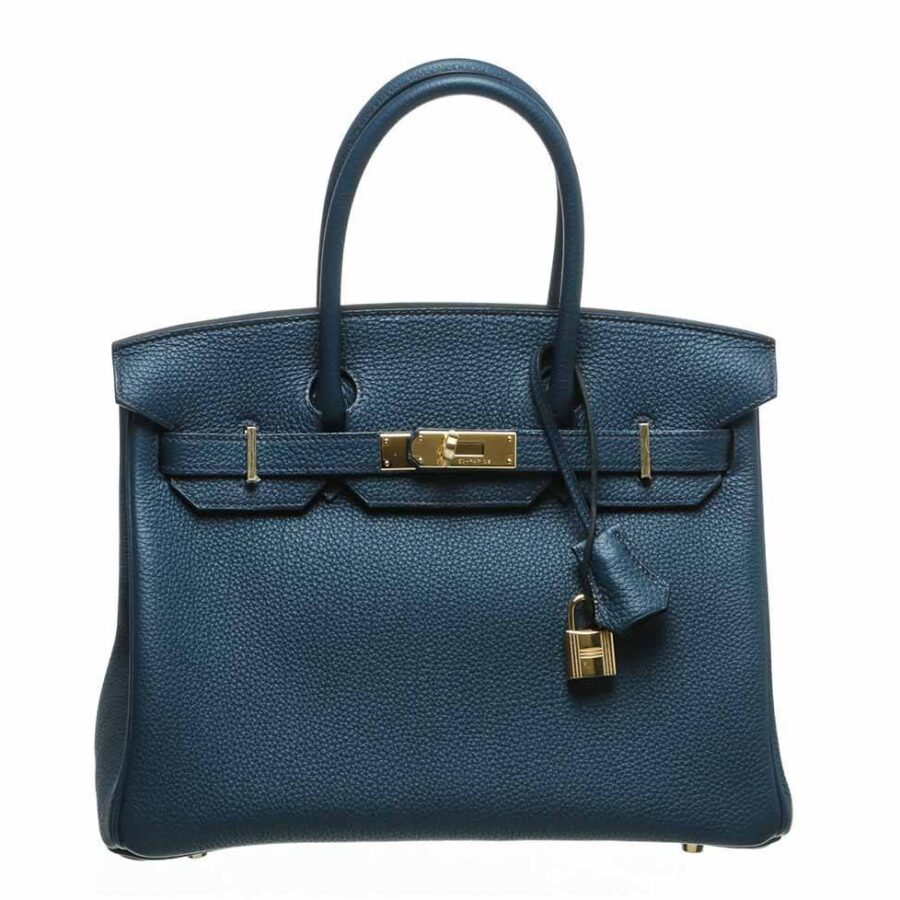 HermesBirkin 30 Bleu Prusse Togo Bag | Studio Nafay