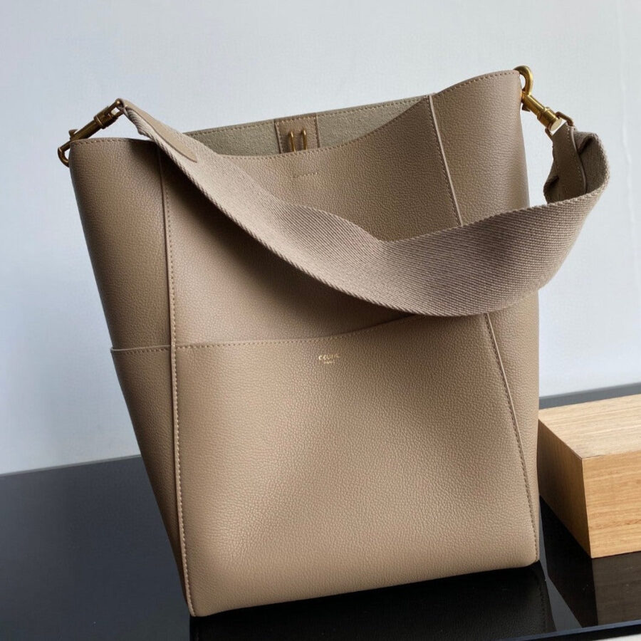 SANGLE SEAU BUCKET 33 BAG BEIGE CALFSKIN | Studio Nafay