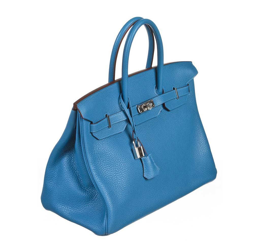 HermesBirkin 35 Mykonos Blue Bag