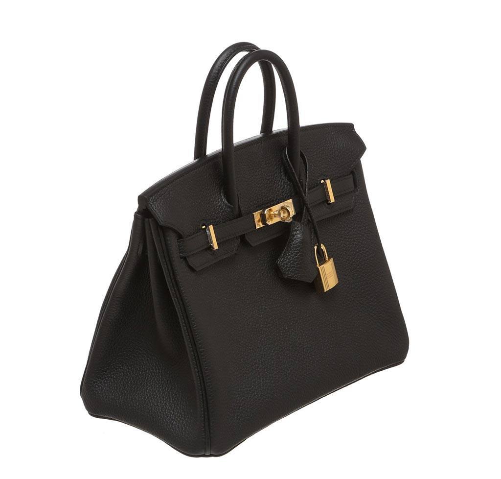 HermesBirkin 25 Black Togo Bag