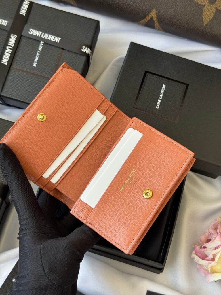 YSL Wallet Light Brown Gold Cowhide 240586 - Product Image 2