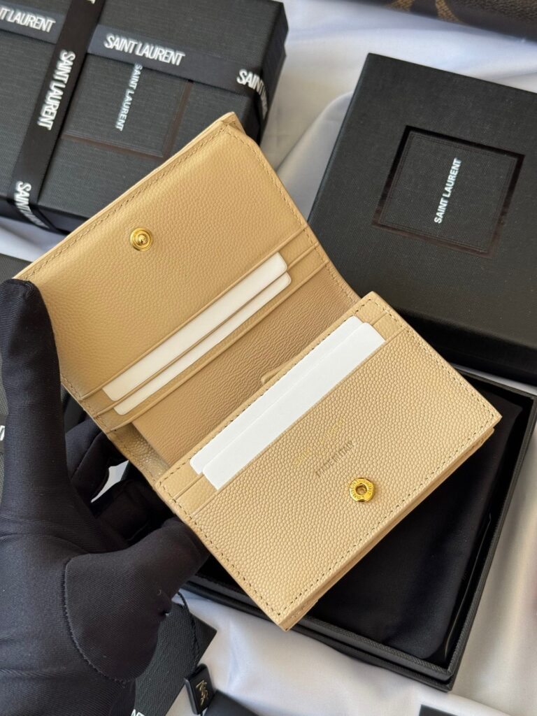 YSL Wallet Light Beige Gold Cowhide 240590 - Product Image 2