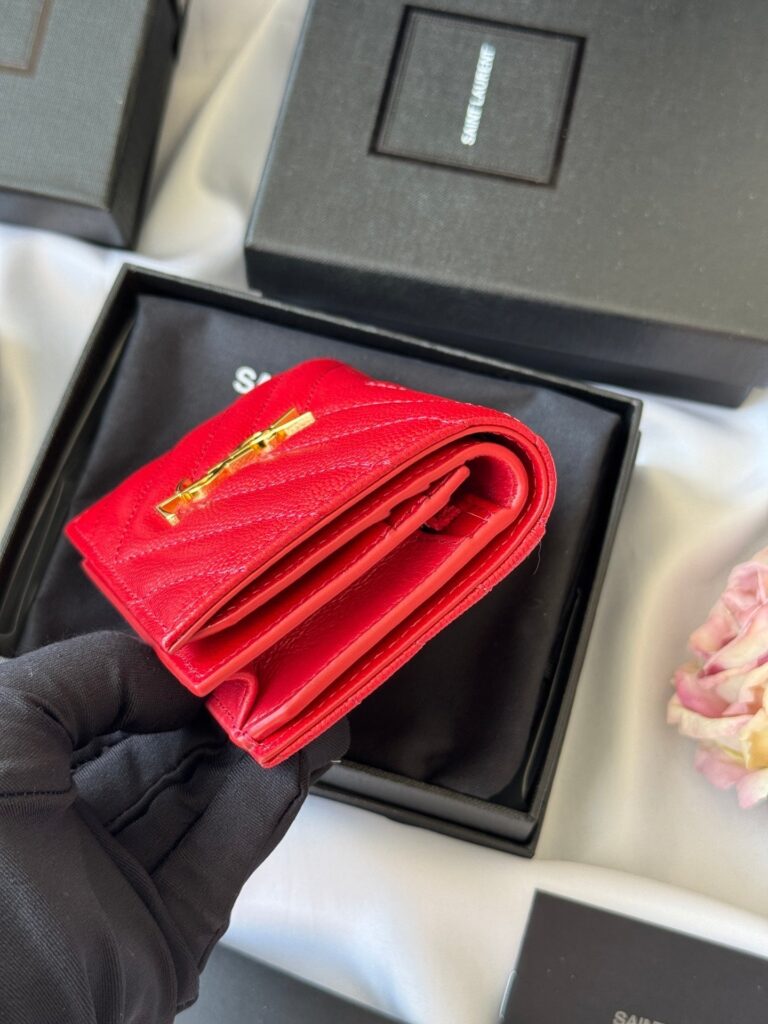 YSL Wallet Red Gold Cowhide 240592 - Product Image 2