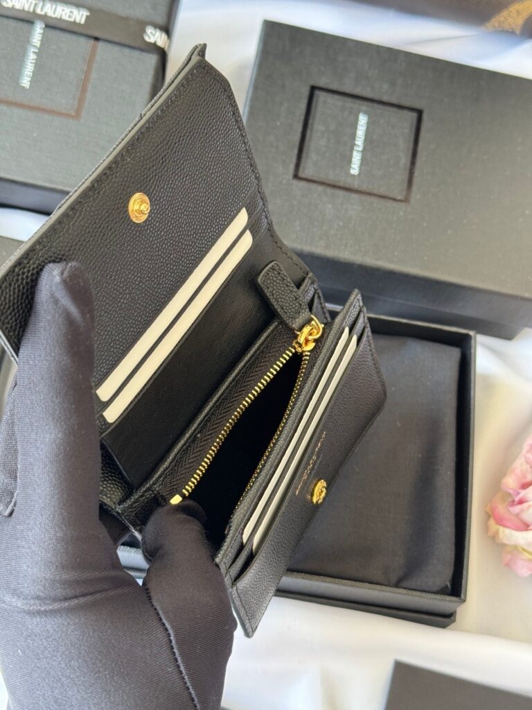 YSL Wallet Black Gold Cowhide 240572 - Product Image 2