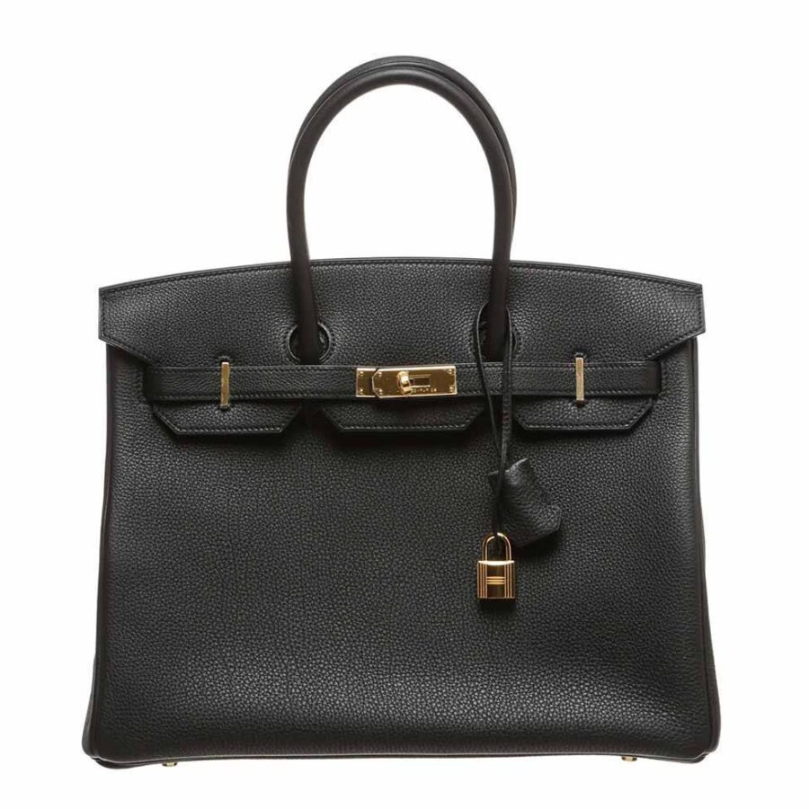 HermesBirkin 35 Noir Bag Togo GHW | Studio Nafay