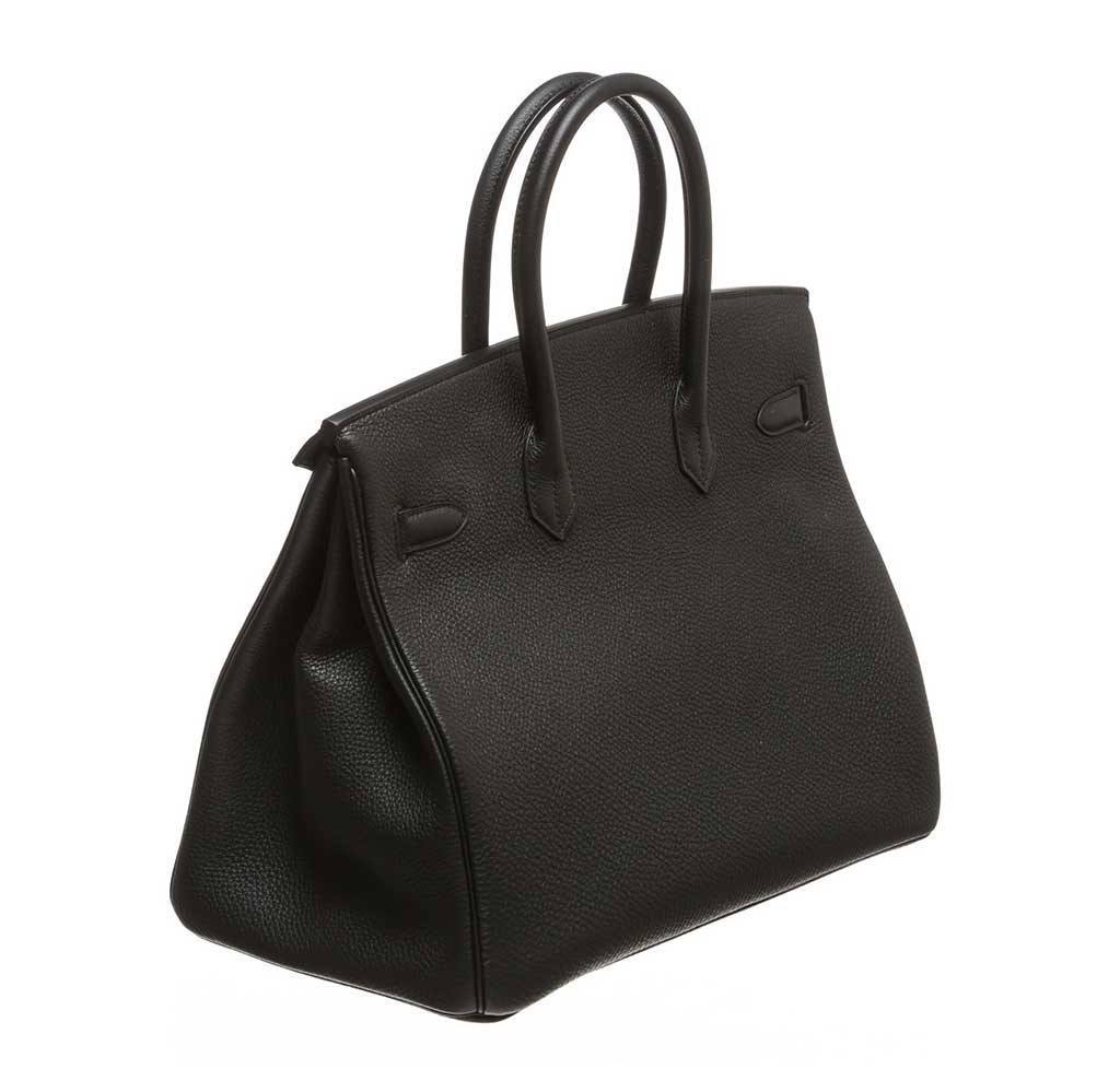 HermesBirkin 35 Noir Bag Togo GHW