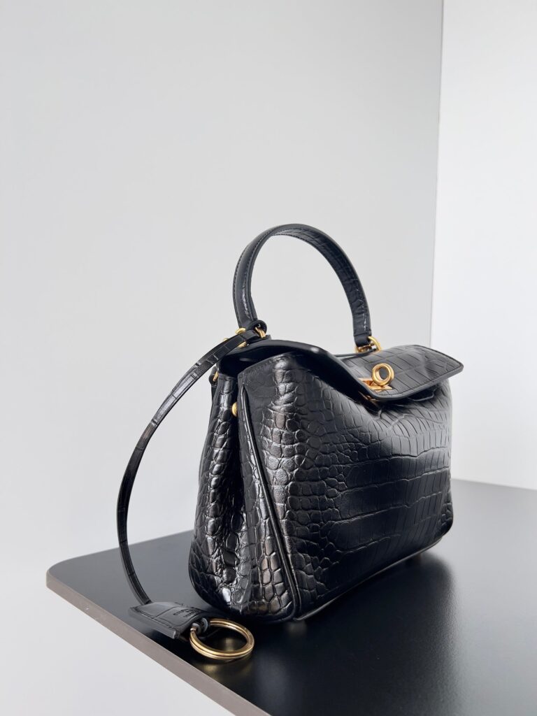 𝗕𝗮𝗹𝗲𝗻𝗰𝗶𝗮𝗴𝗮 Rodeo 22 bag black crocodile skin - Product Image 2