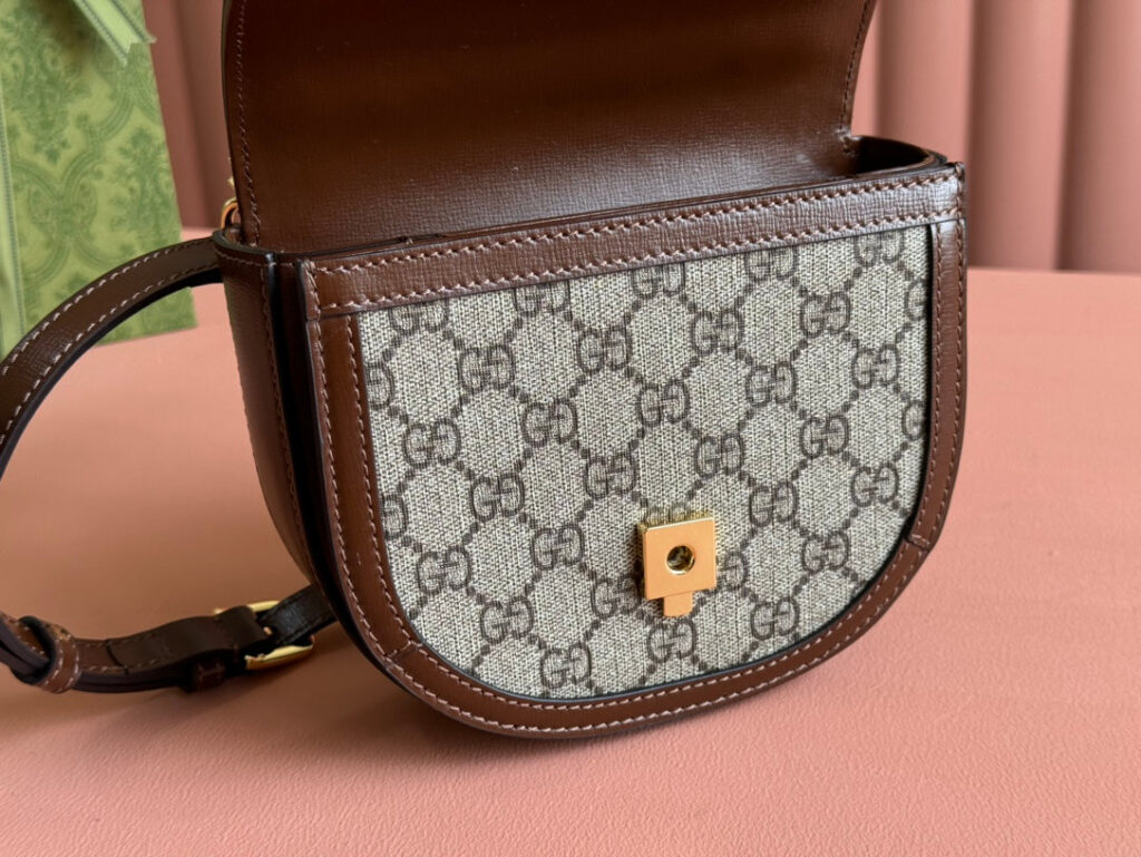 Gucci Horsebit Bag Ebony Mix Brown Leather 239810 | Studio Nafay