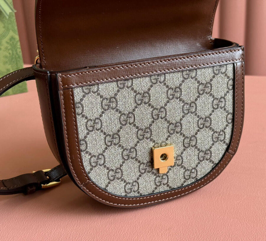 Gucci Horsebit Bag Ebony Mix Brown Leather 239810 | Studio Nafay