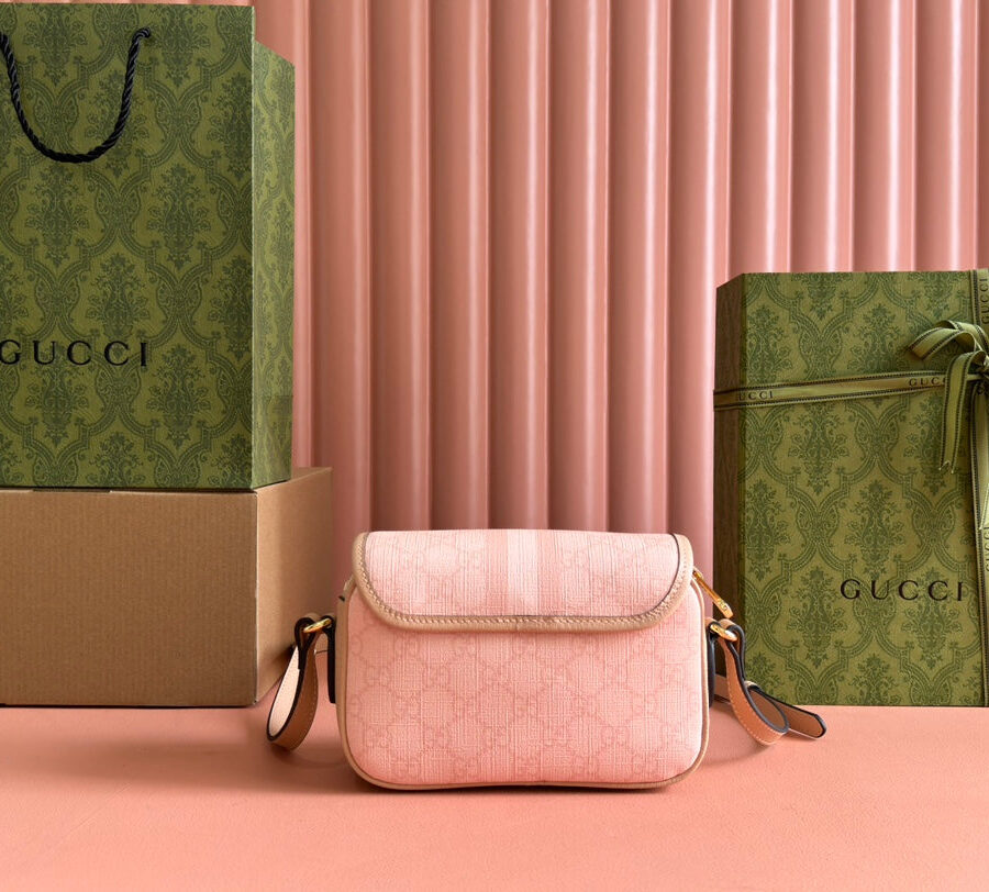 Gucci Ophidia 19cm Bag Pink Canvas 239919 | Studio Nafay