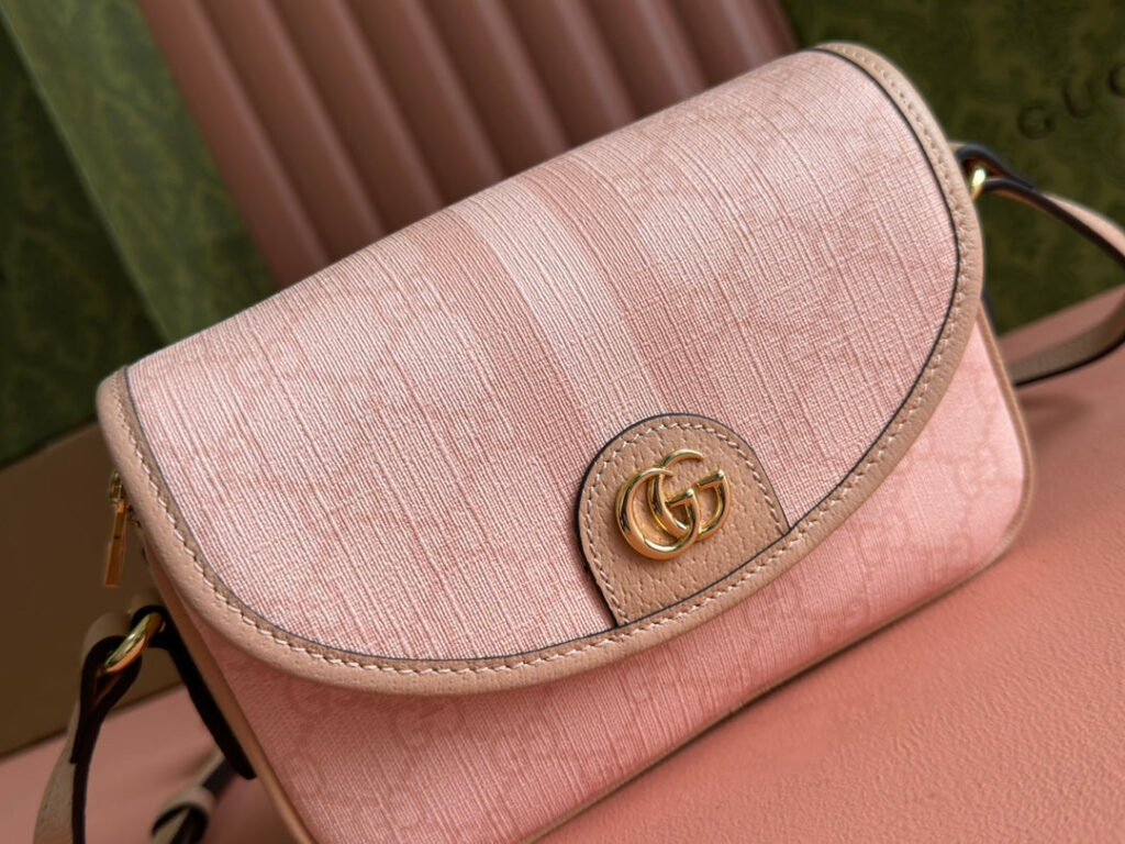 Gucci Ophidia 19cm Bag Pink Canvas 239919 - Product Image 2