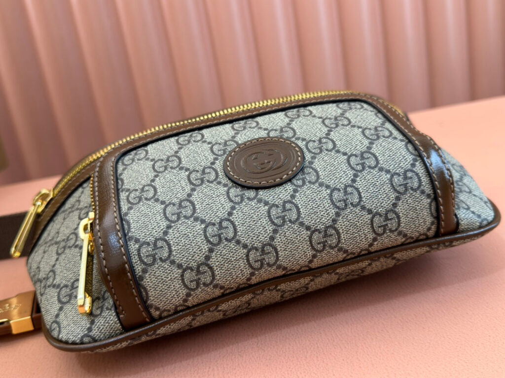 Gucci Interlocking G belt bag Brown mix Ebony Leather Canvas 248164 - Product Image 2