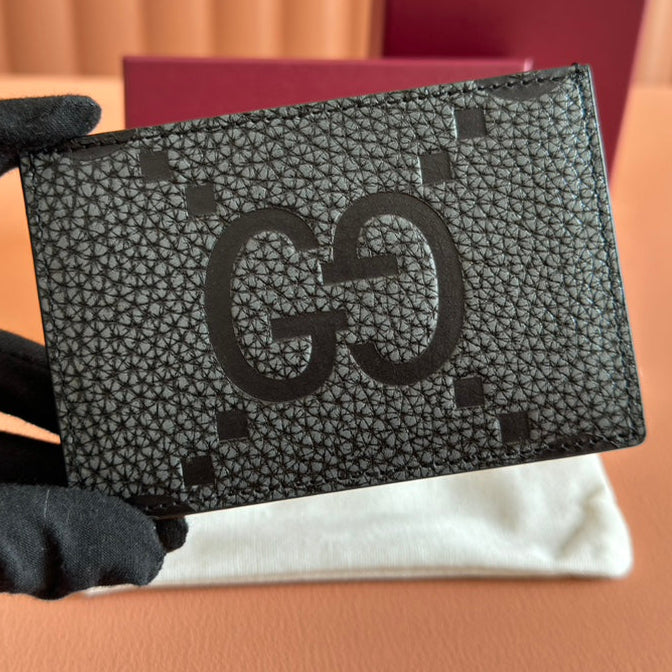 Gucci Card Wallet Grey mix Black Leather 248421 | Studio Nafay
