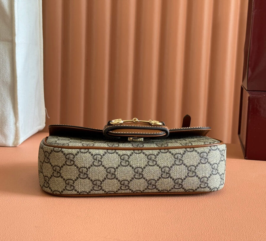 Gucci Horsebit Bag Beige mix Brown Calfskin canvas | Studio Nafay
