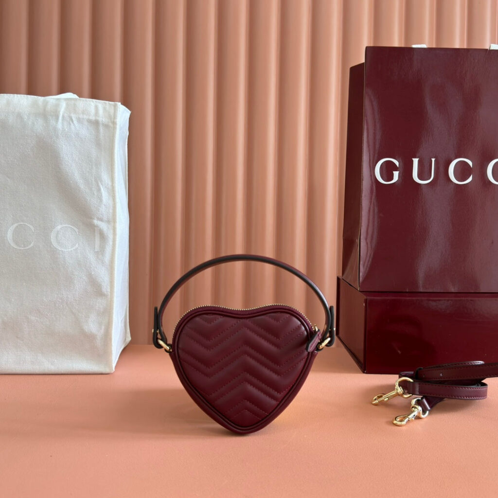 Gucci Marmont Heart Bag Rosso Ancora Red Calfskin 255058 | Studio Nafay