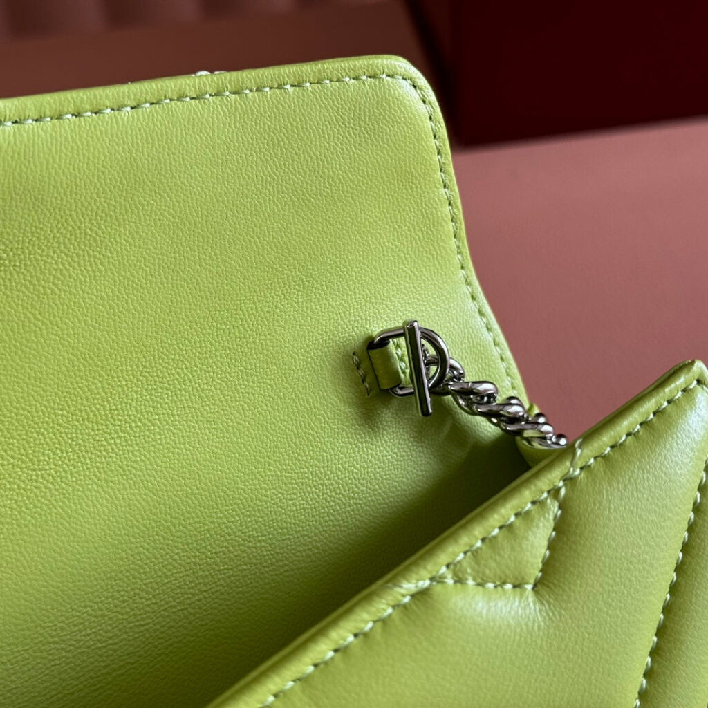Gucci Marmont Chain Wallet Green Cowhide 254974 | Studio Nafay