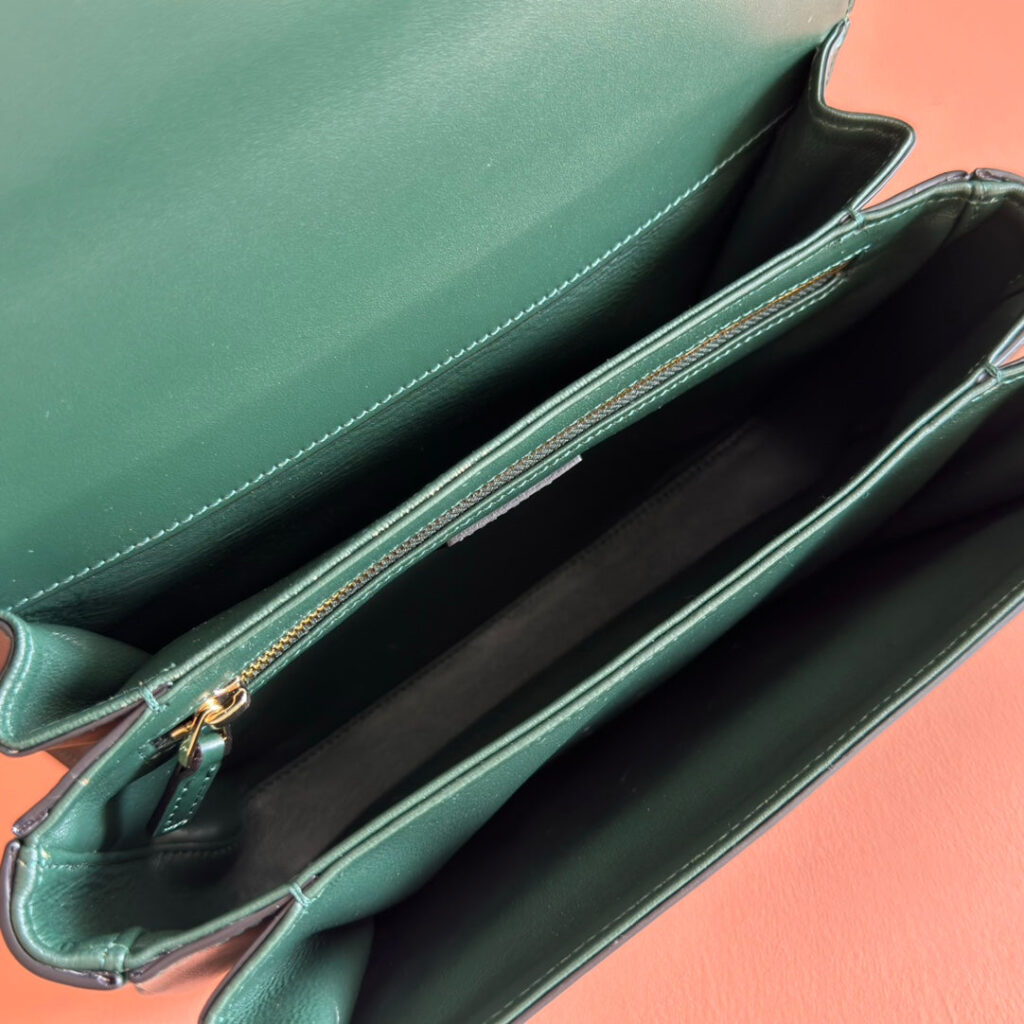 Gucci Siena Small Shoulder Bag Dark Green Leather 272118 - Product Image 2