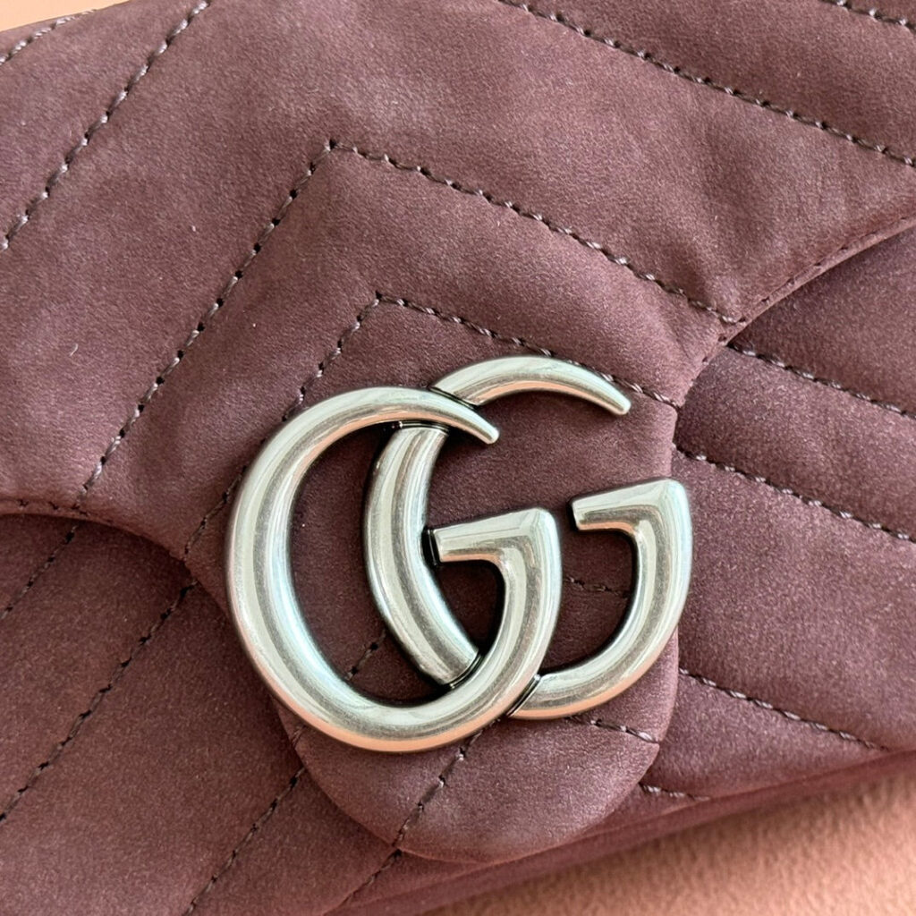 Gucci Marmont Bag 17 Red Brown Suede Gold Hardware 272097 | Studio Nafay