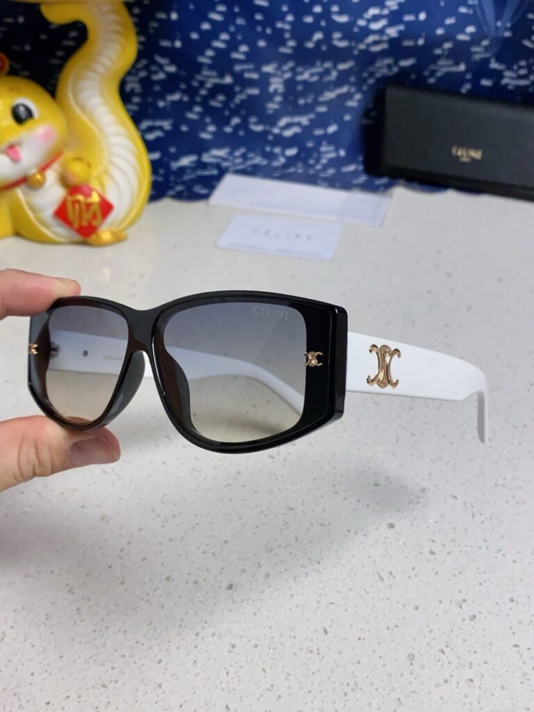 TRIOMPHE SUNGLASS 566216 IN BLACK AND WHITE ACETATE - Product Image 2
