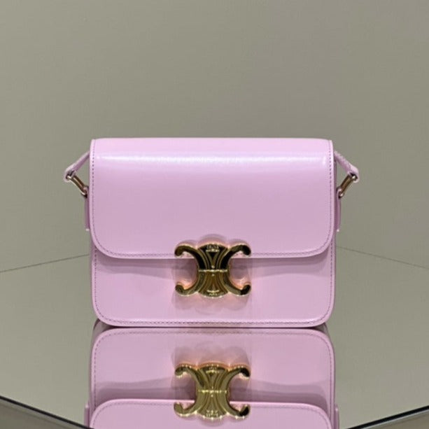 MINI CLAUDE 22 SHINY CALFSKIN LIGHT PINK | Studio Nafay