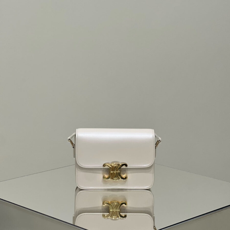 MINI CLAUDE 22 SHINY CALFSKIN WHITE | Studio Nafay
