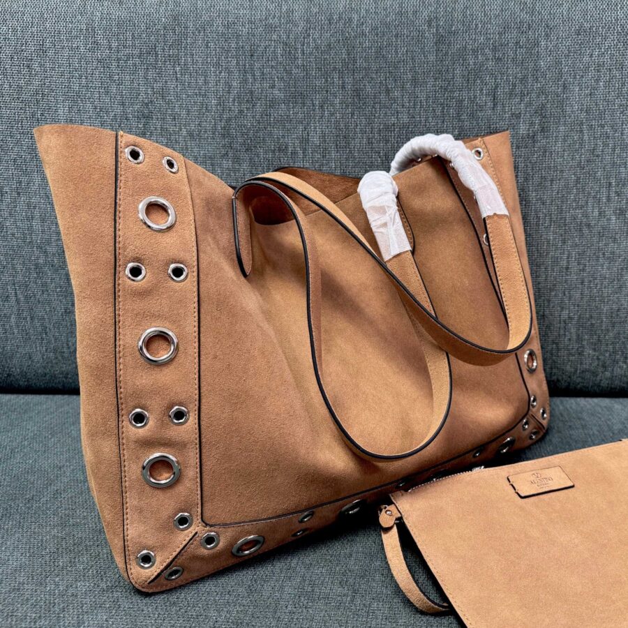Valentino Garavani tote brown suede 555248 | Studio Nafay