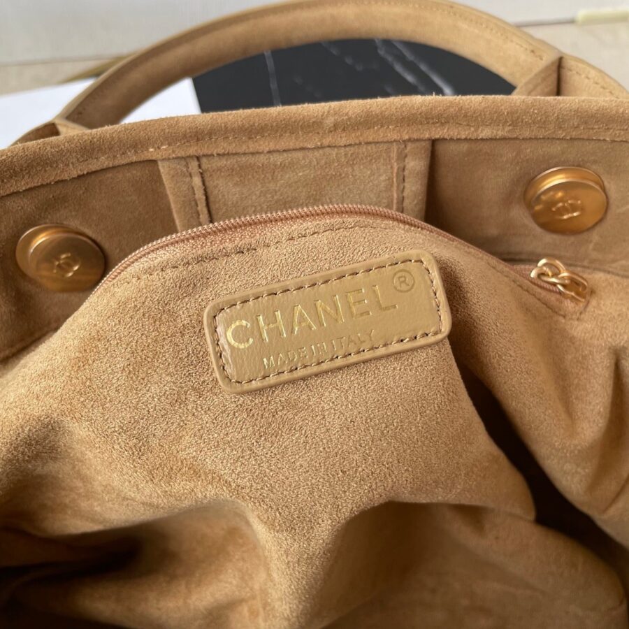CC 25 Deauville Tote Bag 38cm Beige Crochet Suede | Studio Nafay