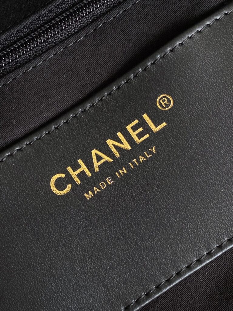 Chanel 25K Bag 38cm Black Gold Sheepskin 293989 | Studio Nafay