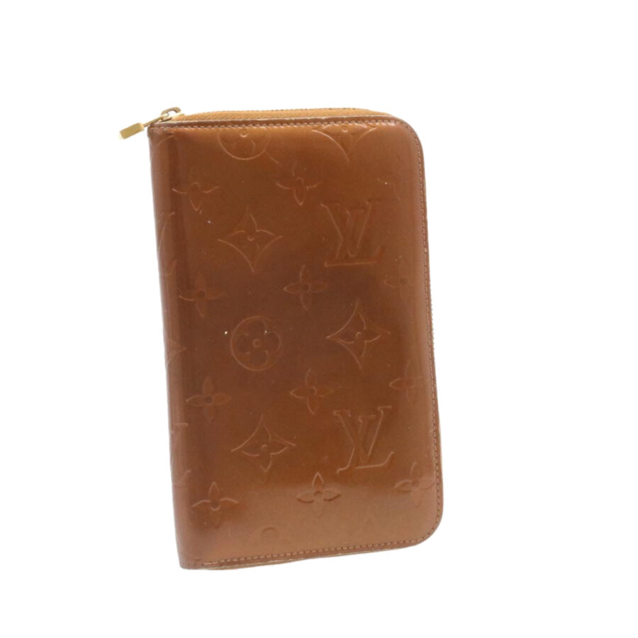 LOUIS VUITTON Monogram Vernis Eldrich Zip Around Wallet Bronze LV Auth jk277 | Studio Nafay