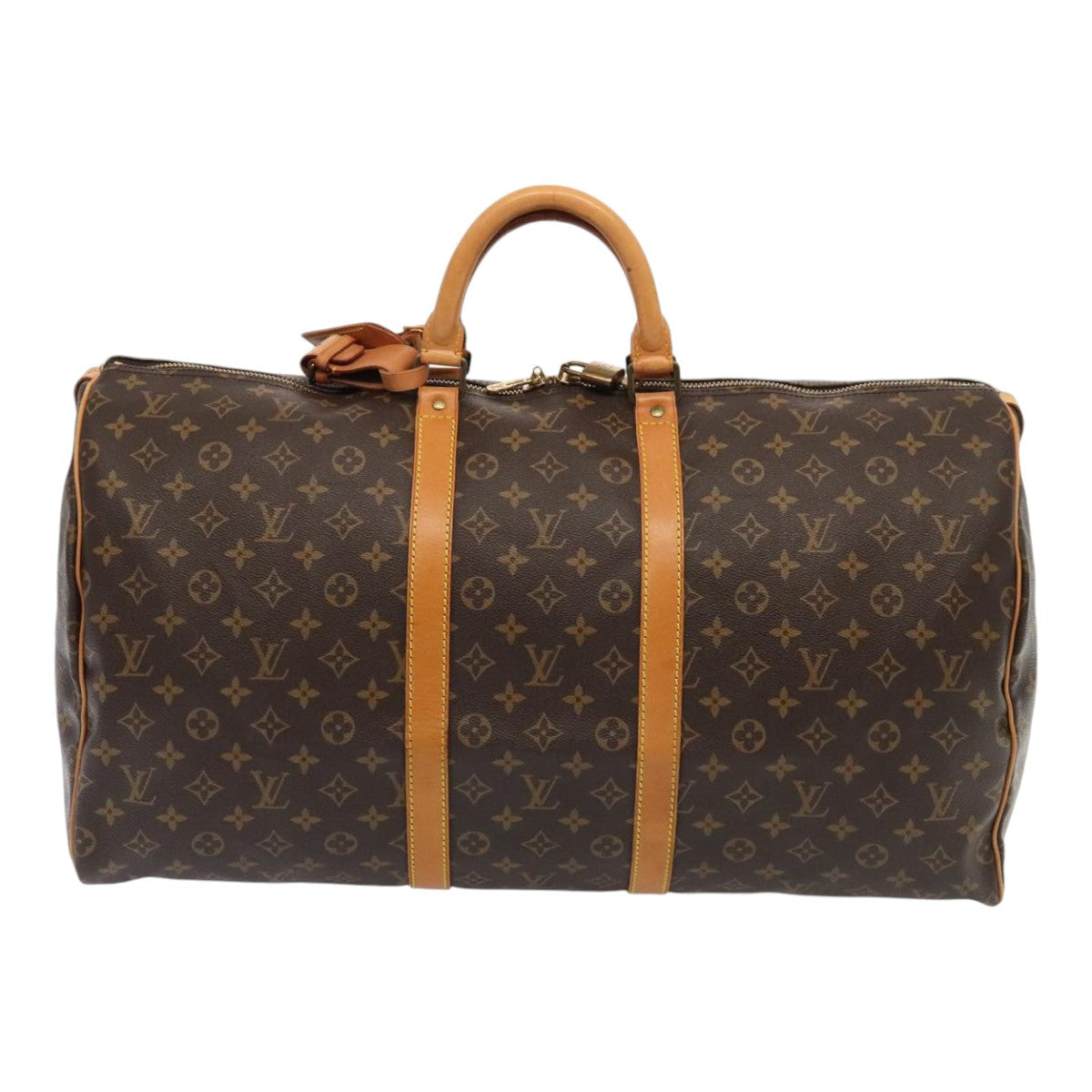 LOUIS VUITTON Monogram Keepall 55 Boston Bag LV Auth ki4819
