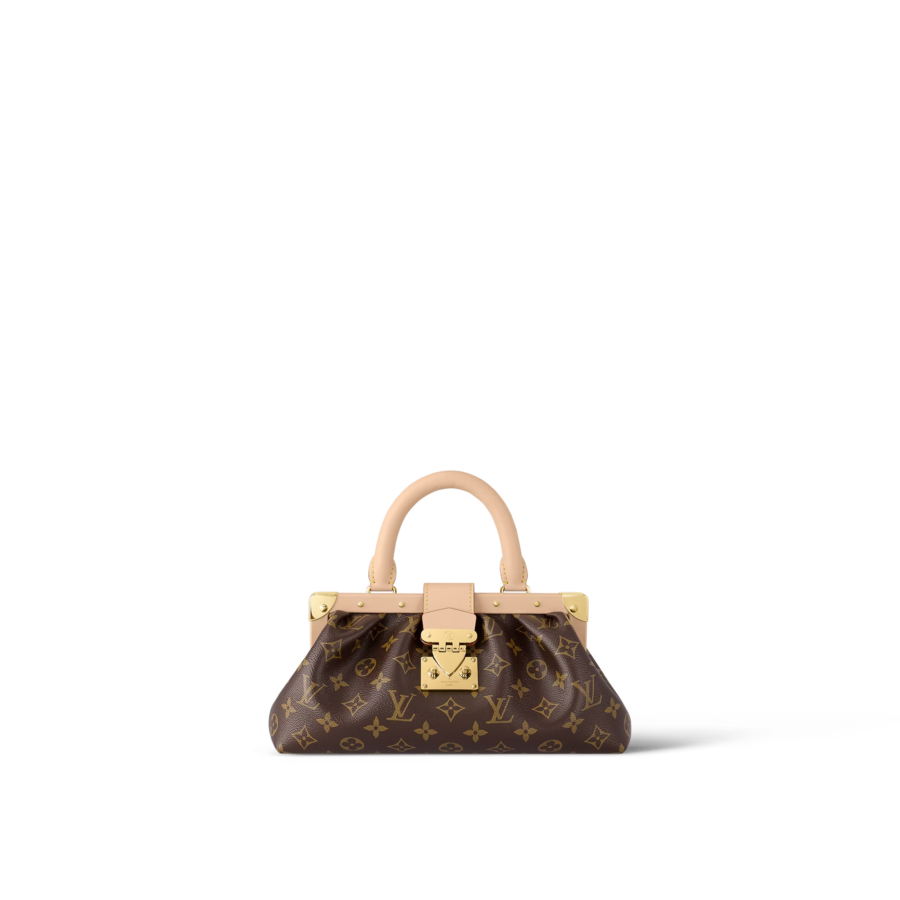 Monogram Clutch Leather Handbag for Women | Studio Nafay