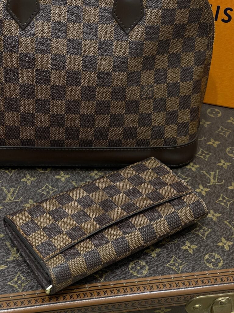 Louis Vuitton - Portefeuille compagnon toile damier ébène