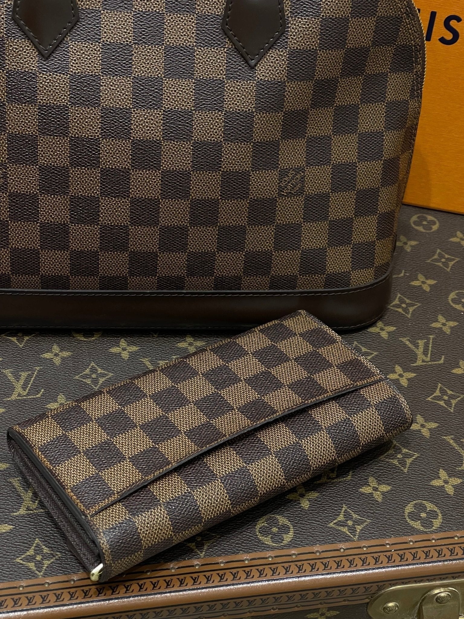 Louis Vuitton – Portefeuille compagnon toile damier ébène