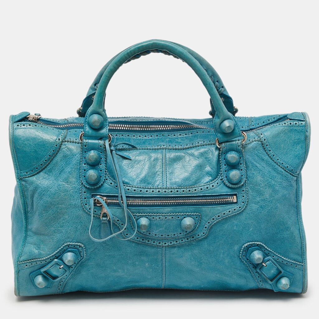 BALENCIAGA Cyclade Leather Brogues Work Tote | Studio Nafay