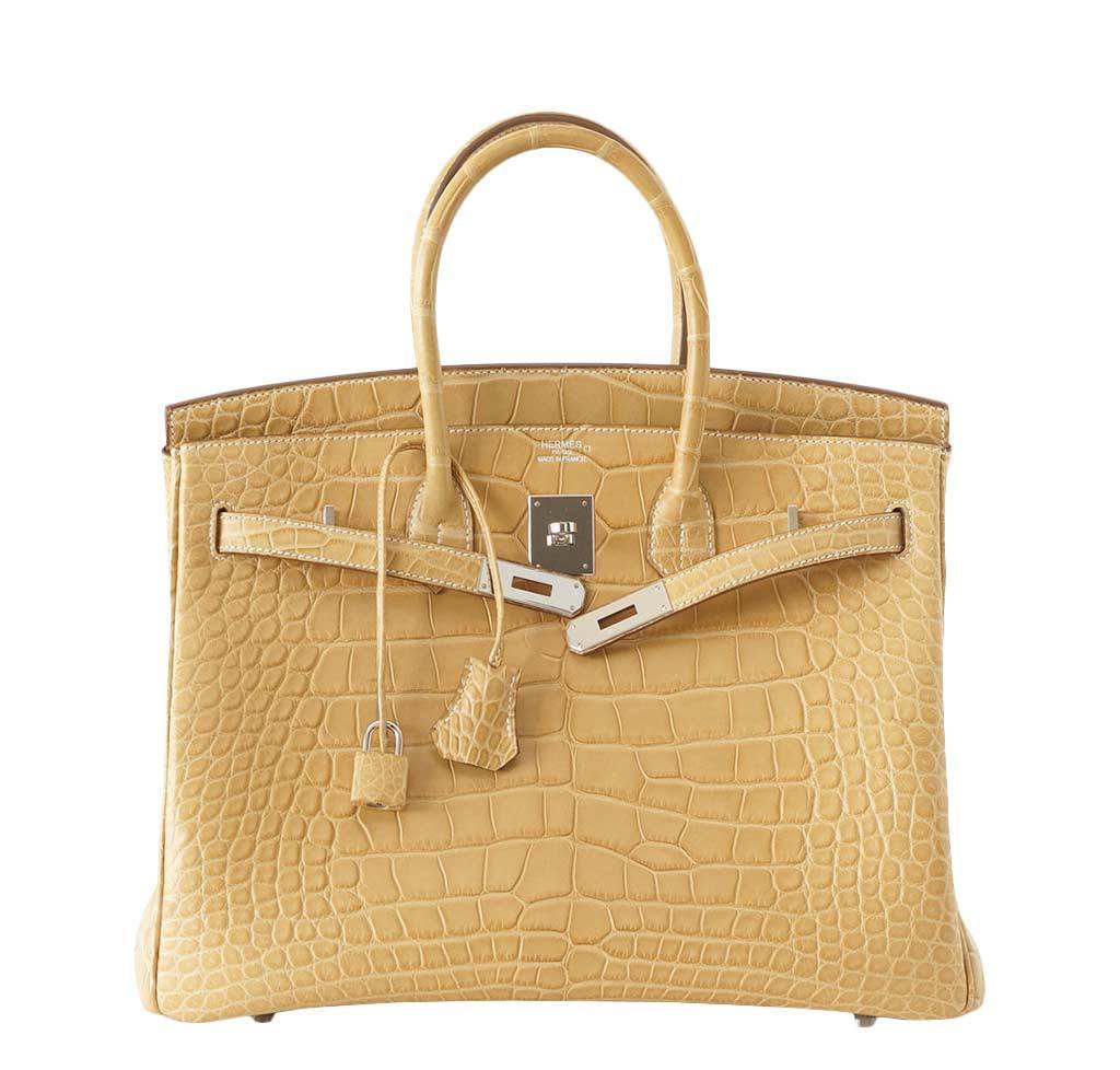 HermesBirkin 35 Alligator Mais Bag