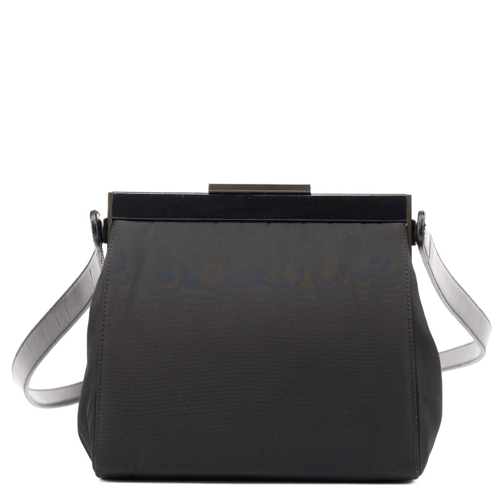 Black Tessuto Nylon Clutch Shoulder Bag - Product Image 2