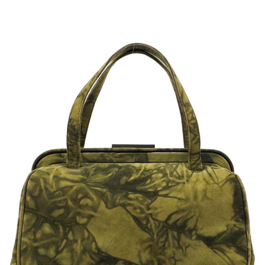 Green Tie Dye Suede Clutch Bag | Studio Nafay