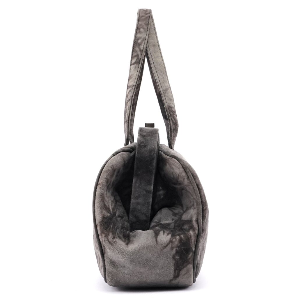 Grey Tie Dye Clutch Top Handle Bag - Product Image 2